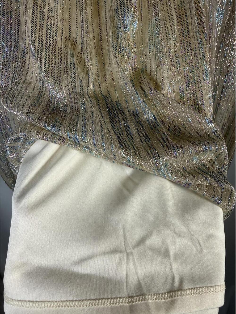 NWT Colleen Lopez Shimmer Long Sleeve Peasant Blouse Size Small - Picture 4 of 6
